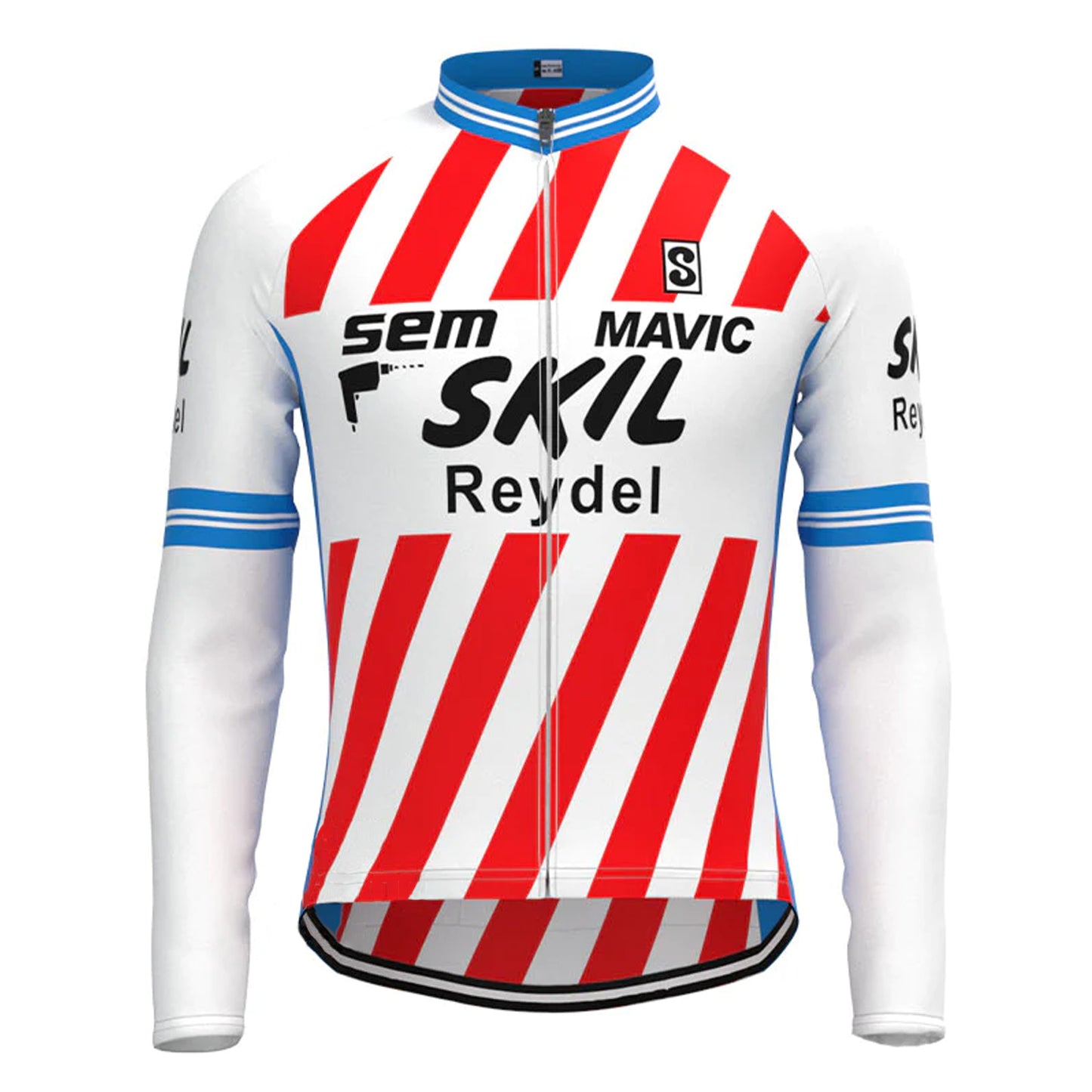 Skil Reydel Sem Mavic Red Stripe Long Sleeve Cycling Jersey Matching Set