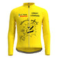 Crédit Agricole Z Vêtements Yellow Vintage Long Sleeve Cycling Jersey Matching Set