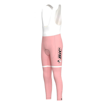 BIC Pink Long Sleeve Cycling Jersey Matching Set