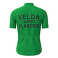 Flandria Velda Lano Green Short Sleeve Vintage Cycling Jersey Top