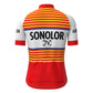 Sonolor Red Short Sleeve Vintage Cycling Jersey Top