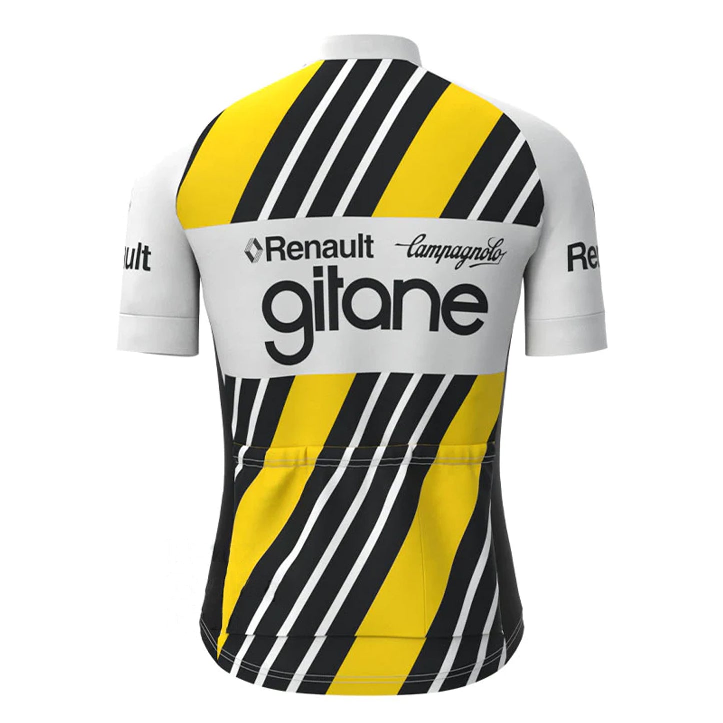 Renault Gitane Yellow Vintage Short Sleeve Cycling Jersey Matching Set