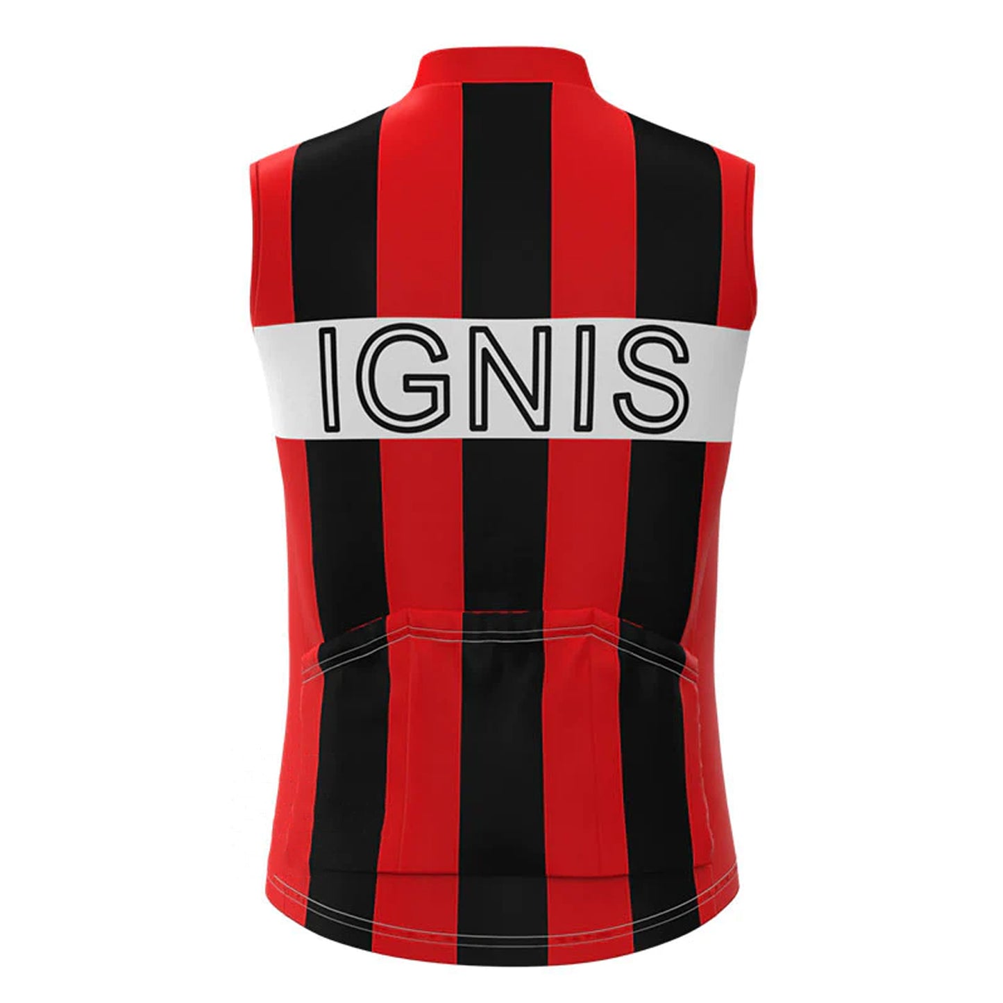 Ignis Black Red Retro MTB Cycling Vest