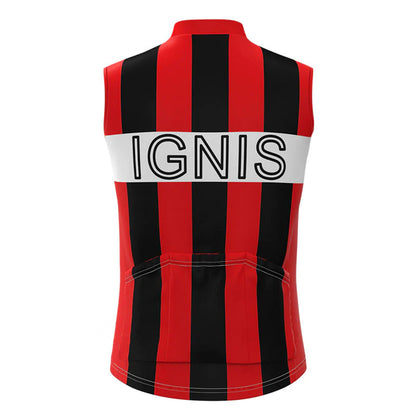 Ignis Black Red Retro MTB Cycling Vest