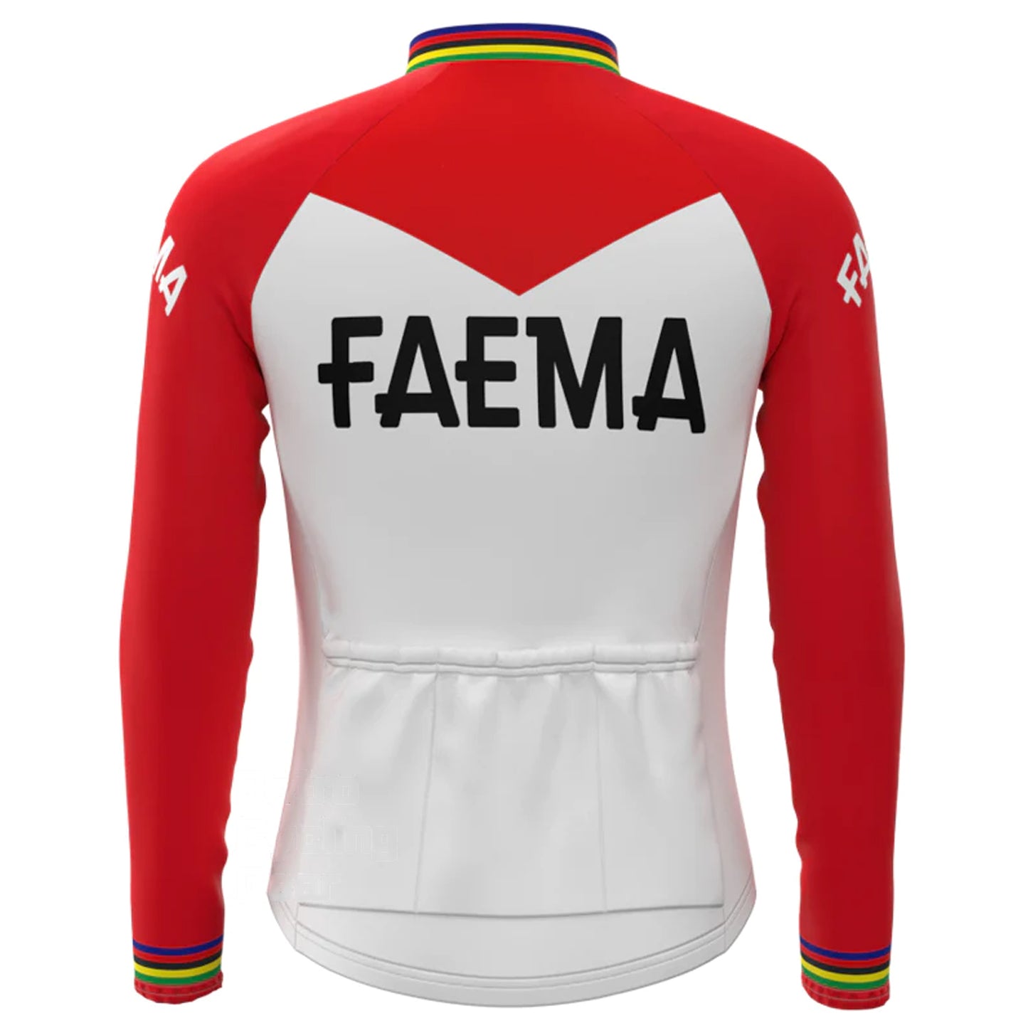 Faema White Long Sleeve Cycling Jersey Matching Set