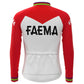 Faema White Long Sleeve Cycling Jersey Matching Set