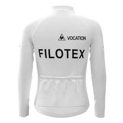 Filotex White Long Sleeve Cycling Jersey Matching Set