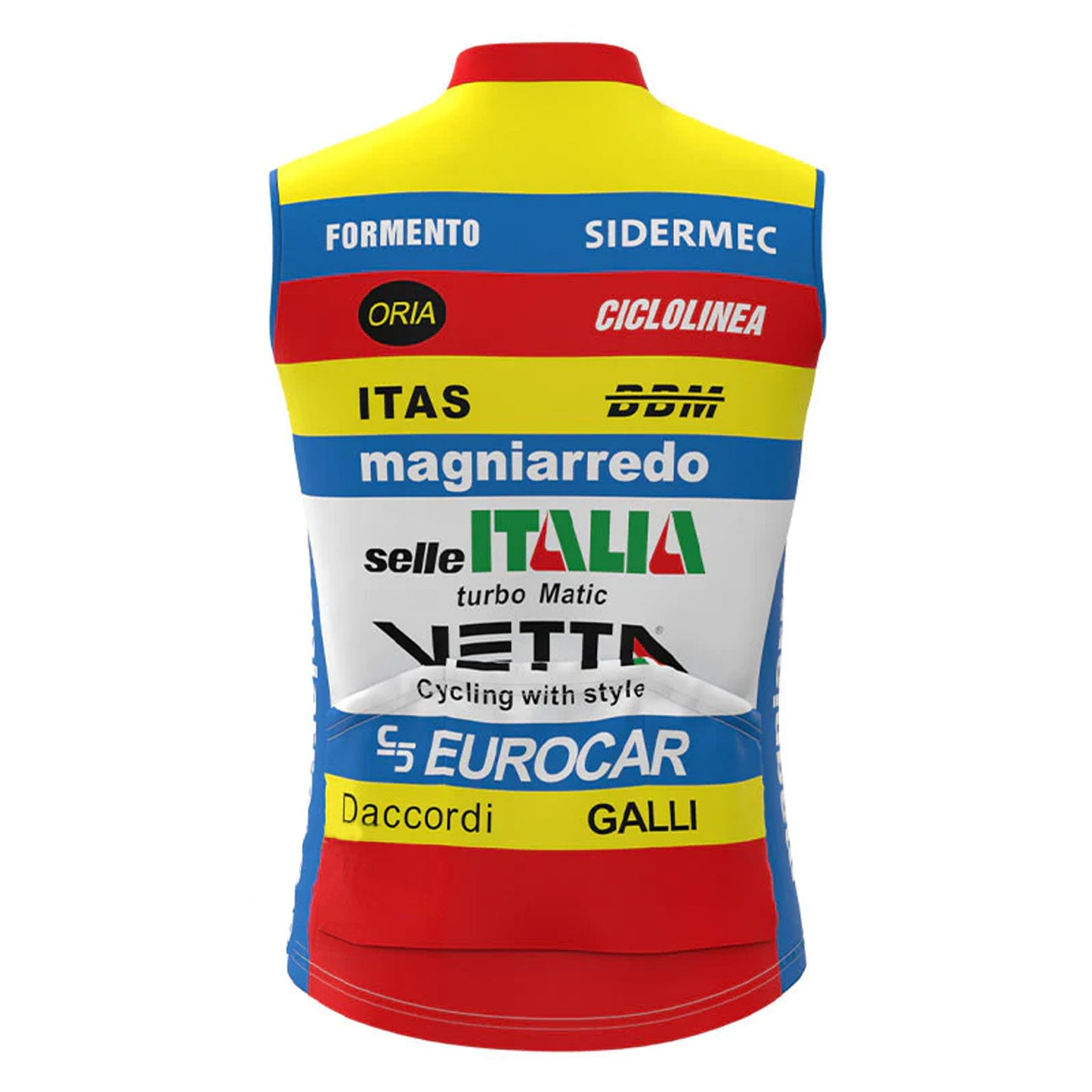 Selle Vetta Yellow Red Retro MTB Cycling Vest