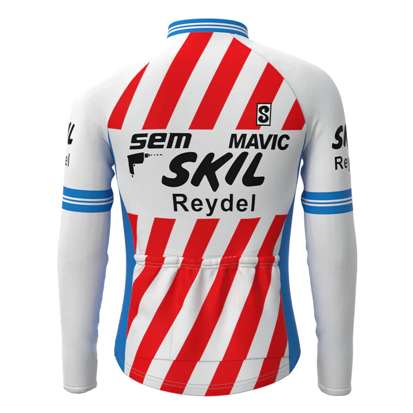 Skil Reydel Sem Mavic Red Stripe Long Sleeve Cycling Jersey Matching Set