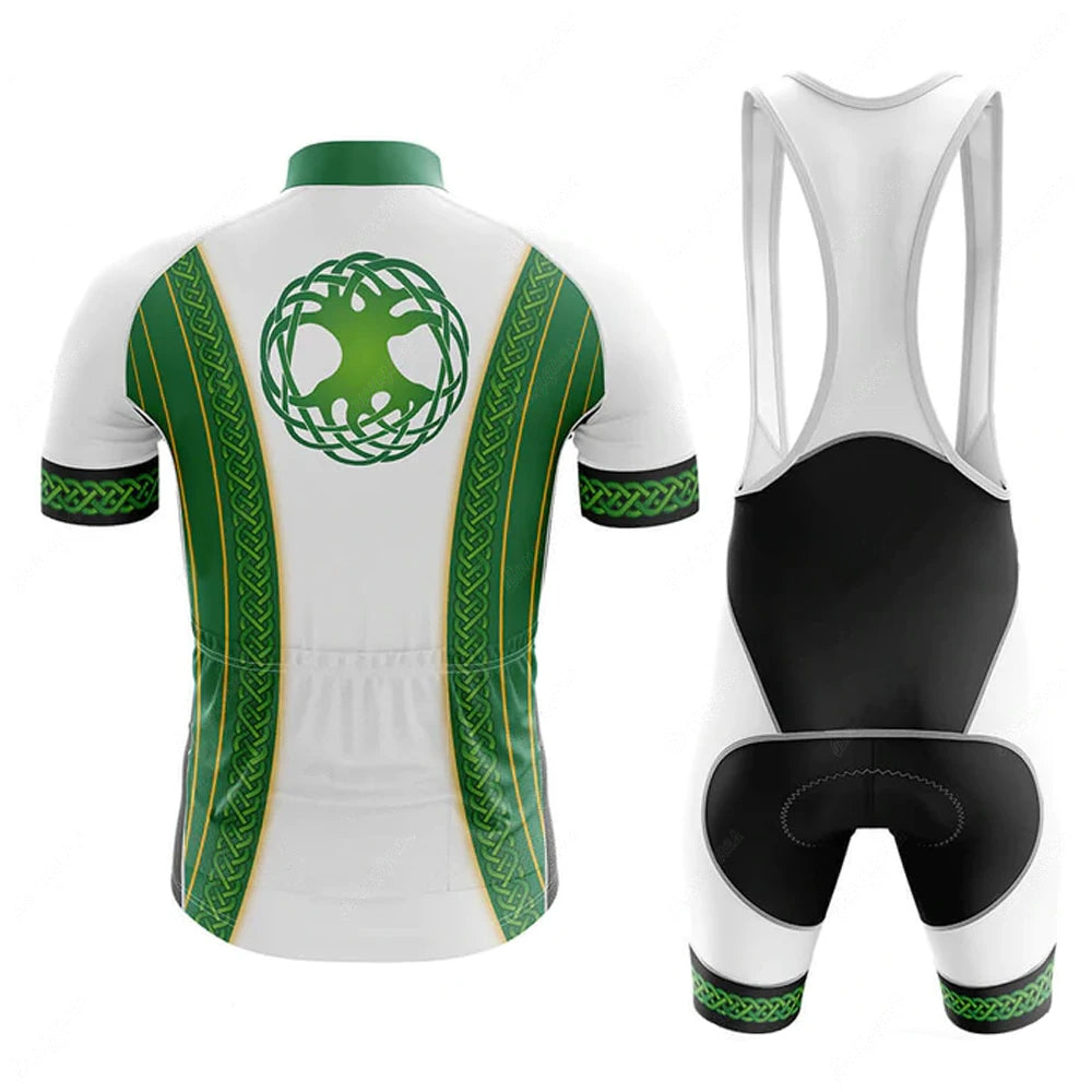 Ireland Green MTB Short Sleeve Cycling Jersey Matching Kits