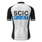 SCIC FIAT Black White Retro Short Sleeve Cycling Jersey Matching Kit