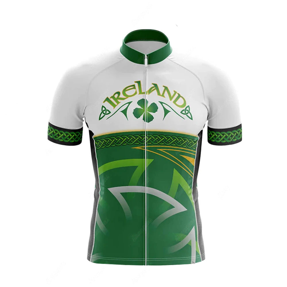 Ireland Green MTB Short Sleeve Cycling Jersey Matching Kits