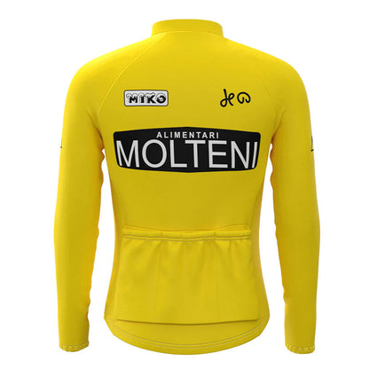 Molteni Yellow Long Sleeve Cycling Jersey Matching Set
