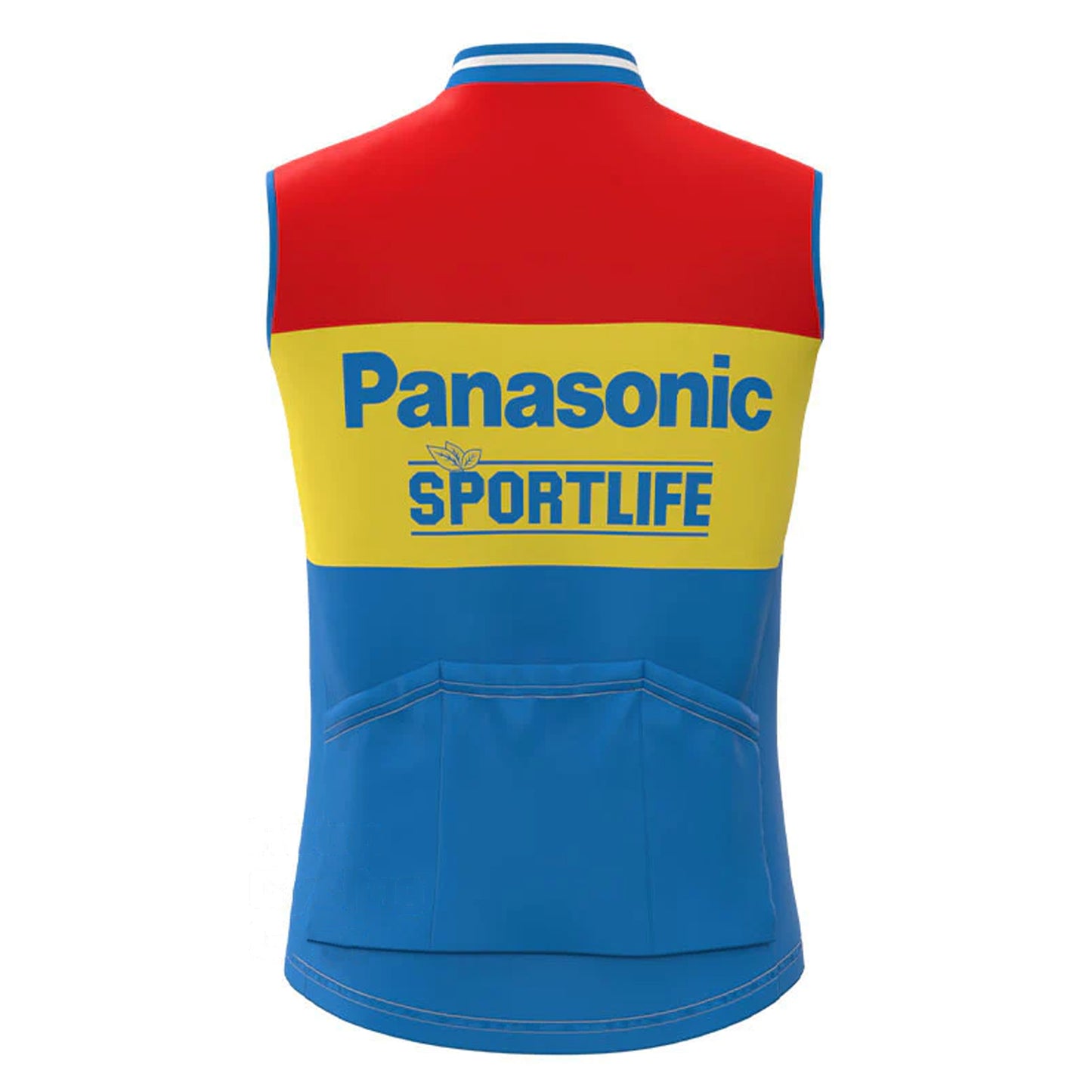 Panasonic Red Yellow Blue Retro MTB Cycling Vest