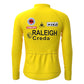 TI RALEIGH Yellow Vintage Long Sleeve Cycling Jersey Matching Set