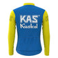 KAS Kaskol Blue Yellow Long Sleeve Vintage Cycling Jersey Top