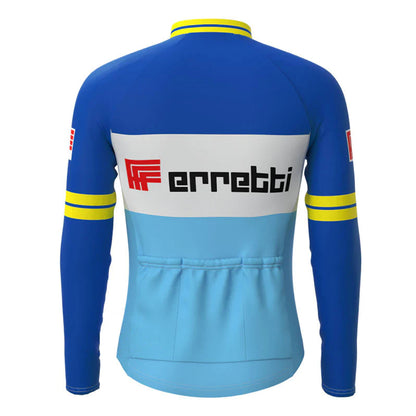 Ferretti Blue Long Sleeve Cycling Jersey Matching Set