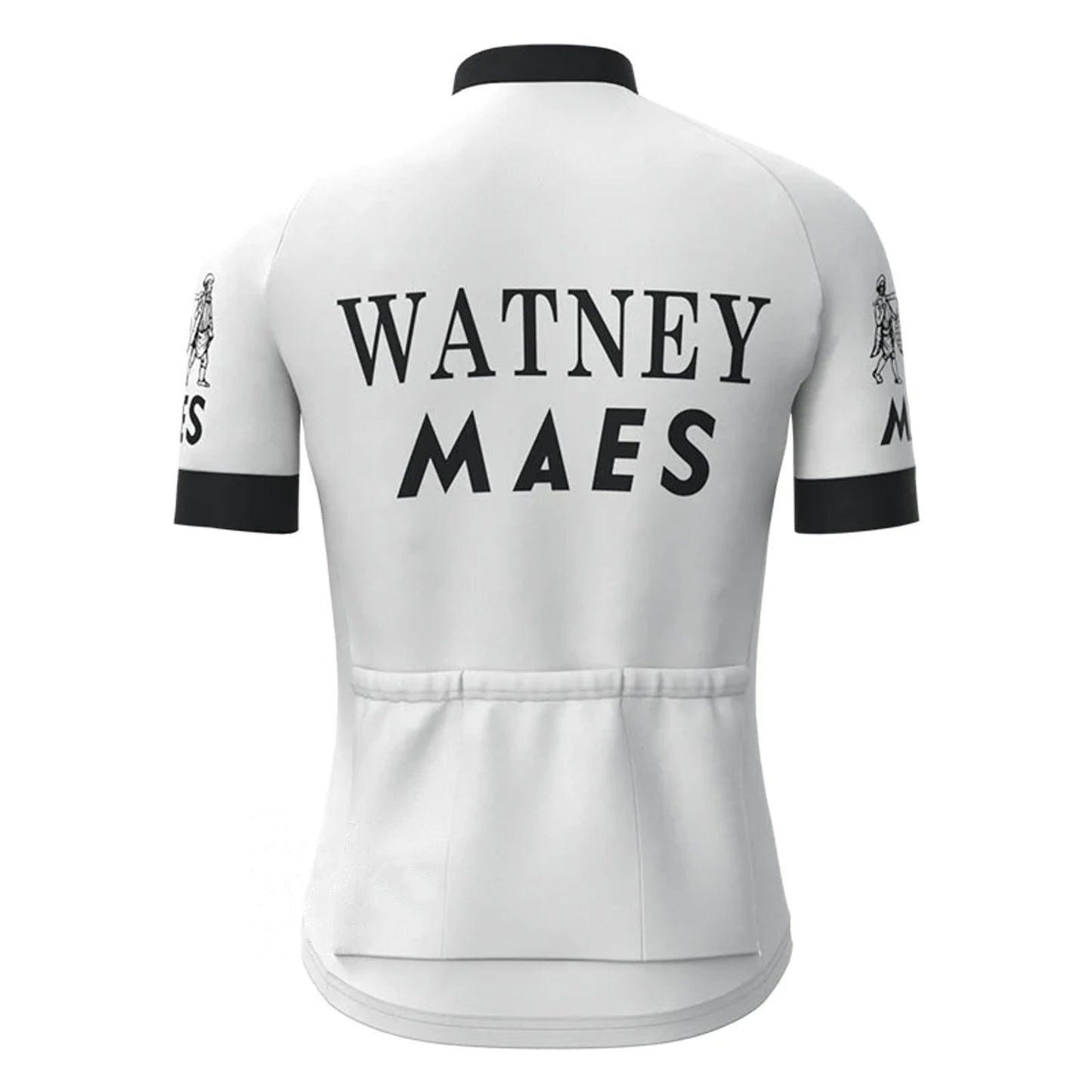 Watney Maes White Vintage Short Sleeve Cycling Jersey Matching Set