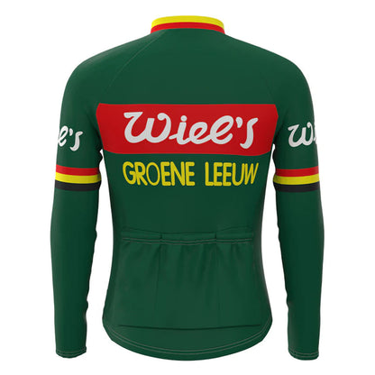 Wiee's Groene Leeuw Green Long Sleeve Cycling Jersey Matching Set