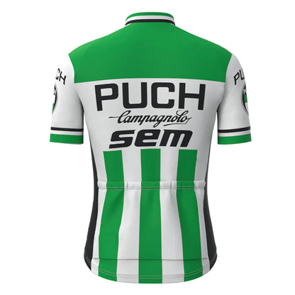Puch Sem Campagnolo Green Short Sleeve Vintage Cycling Jersey Top