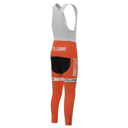 San Pellegrino Orange Long Sleeve Cycling Jersey Matching Set