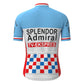 Splendor Blue Short Sleeve Vintage Cycling Jersey Top