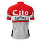 Cilo–Aufina Gray Red Vintage Short Sleeve Cycling Jersey Matching Set