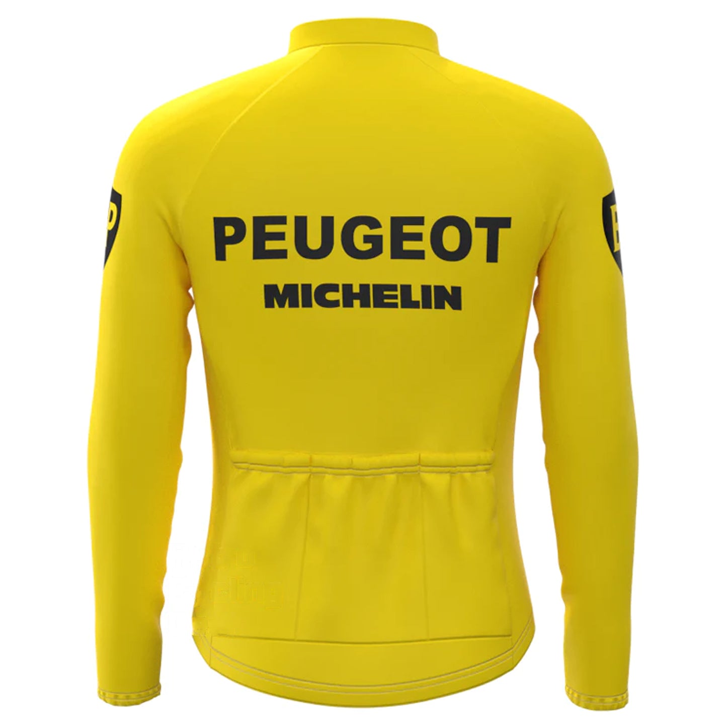 Peugeot Yellow Vintage Long Sleeve Cycling Jersey Matching Set