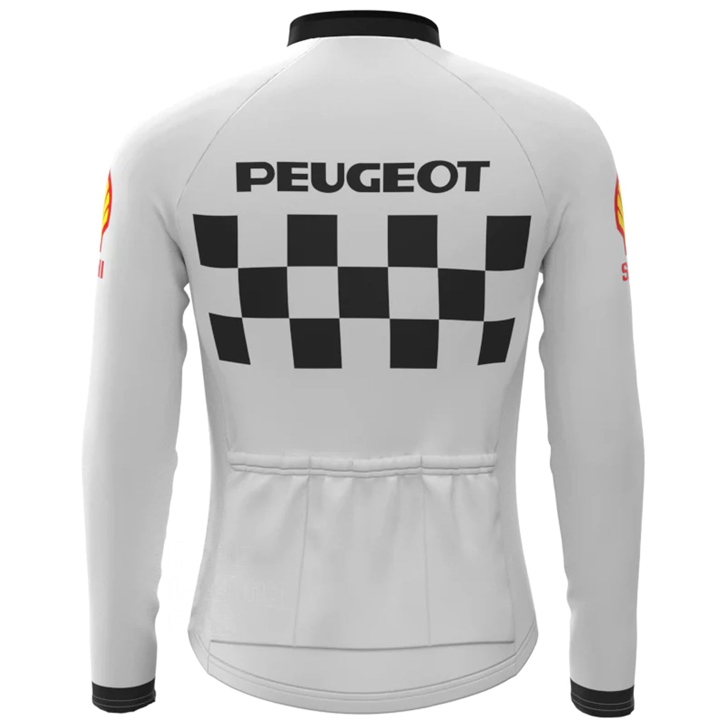 Peugeot White Long Sleeve Cycling Jersey Matching Set