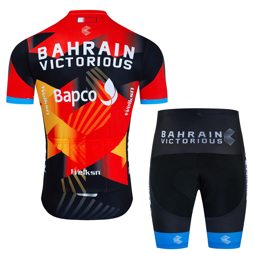Bahrain Victorious MTB Short Sleeve Cycling Jersey Matching Kits
