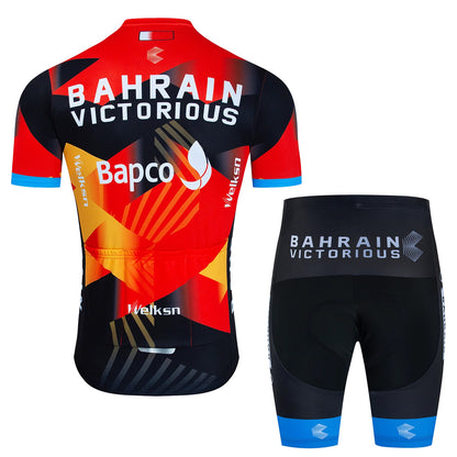 Bahrain Victorious MTB Short Sleeve Cycling Jersey Matching Kits