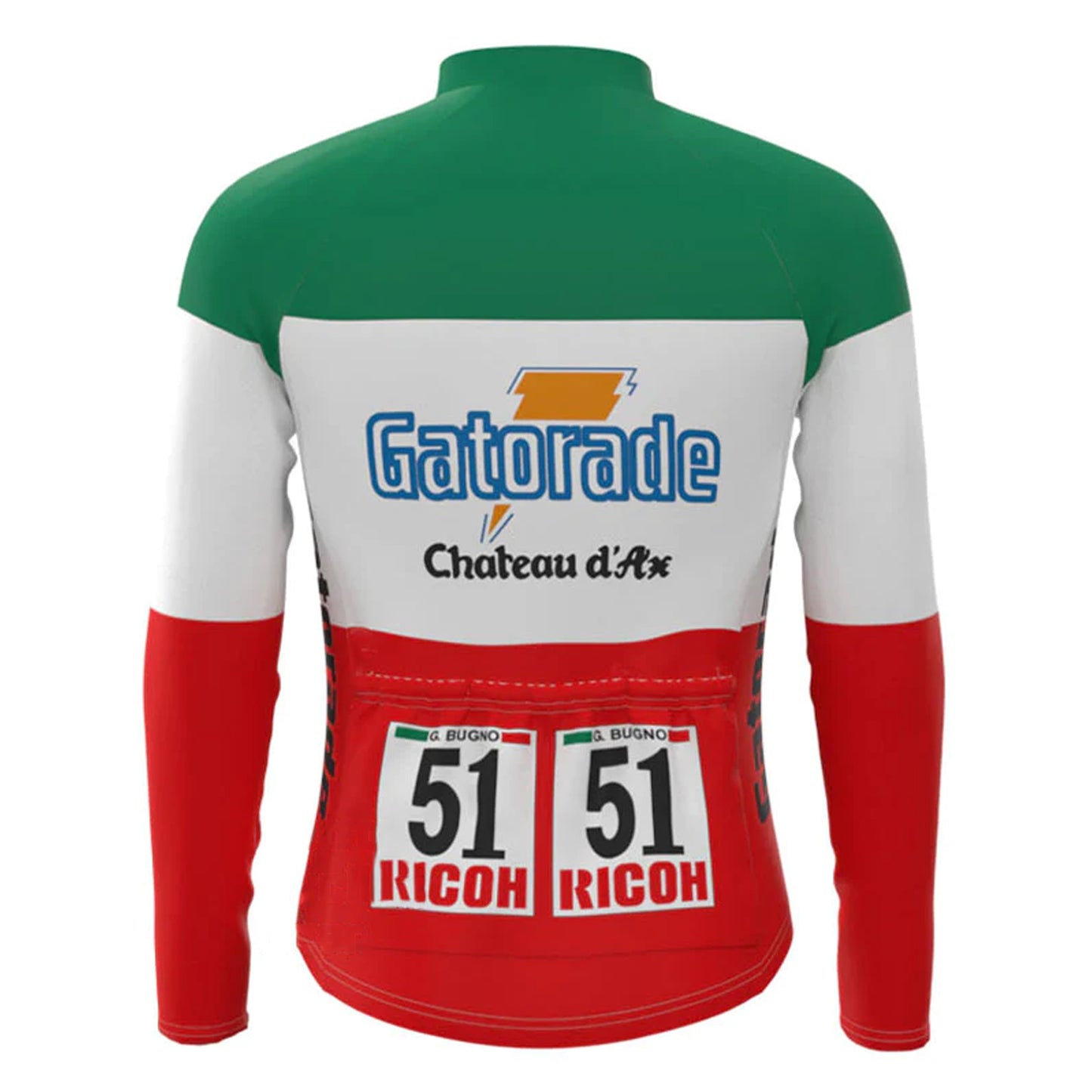 Gatorade Chateau d'Ax Red Long Sleeve Cycling Jersey Matching Set
