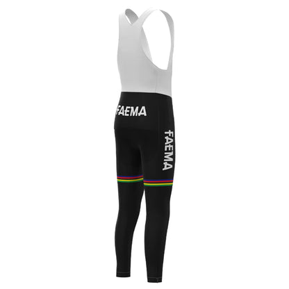 Faema White Long Sleeve Cycling Jersey Matching Set