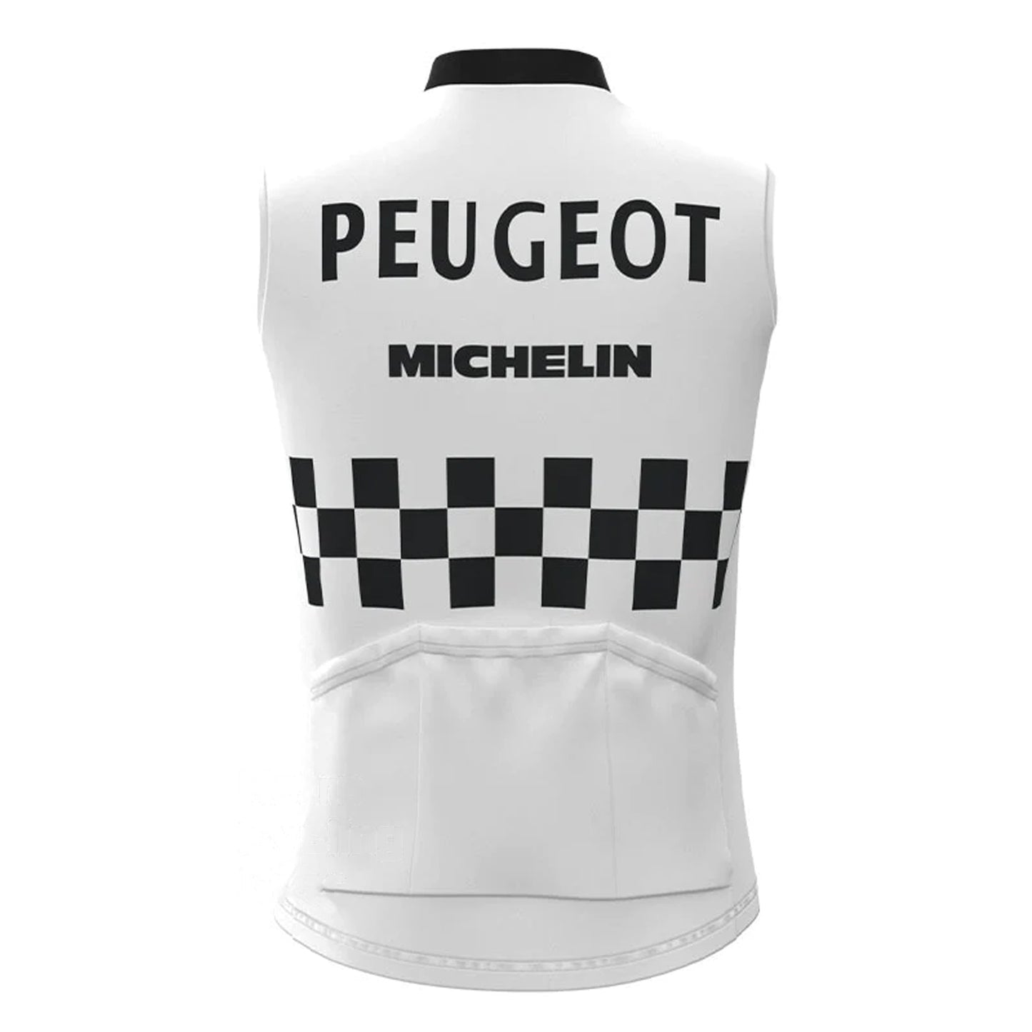 Peugeot White Retro MTB Cycling Vest