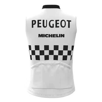 Peugeot White Retro MTB Cycling Vest