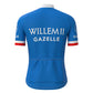 Gazelle Blue Short Sleeve Vintage Cycling Jersey Top