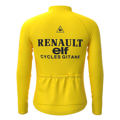 Renault Elf Yellow Long Sleeve Cycling Jersey Matching Set