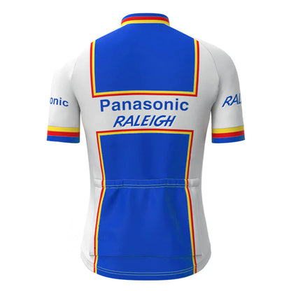 Panasonic Raleigh Blue Vintage Short Sleeve Cycling Jersey Matching Set