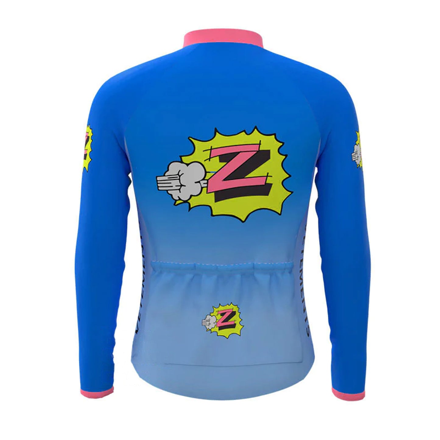 Z Vêtements Blue Long Sleeve Cycling Jersey Matching Set
