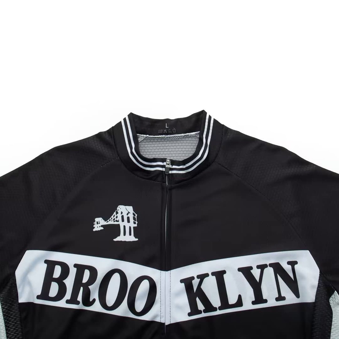 Brooklyn Black Retro Funny MTB Short Sleeve Cycling Jersey Top