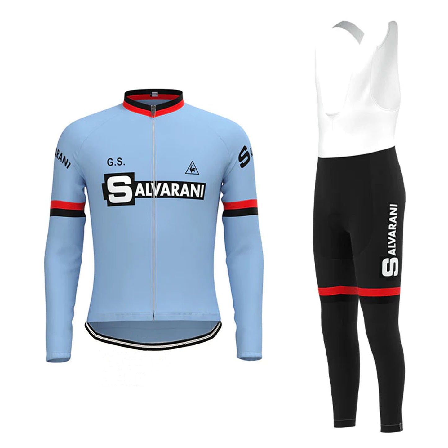Salvarani Blue Long Sleeve Cycling Jersey Matching Set
