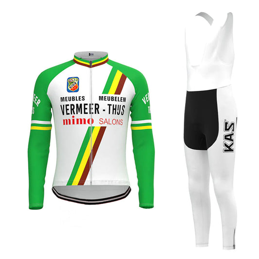 Vermeer Thijs Green Long Sleeve Cycling Jersey Matching Set