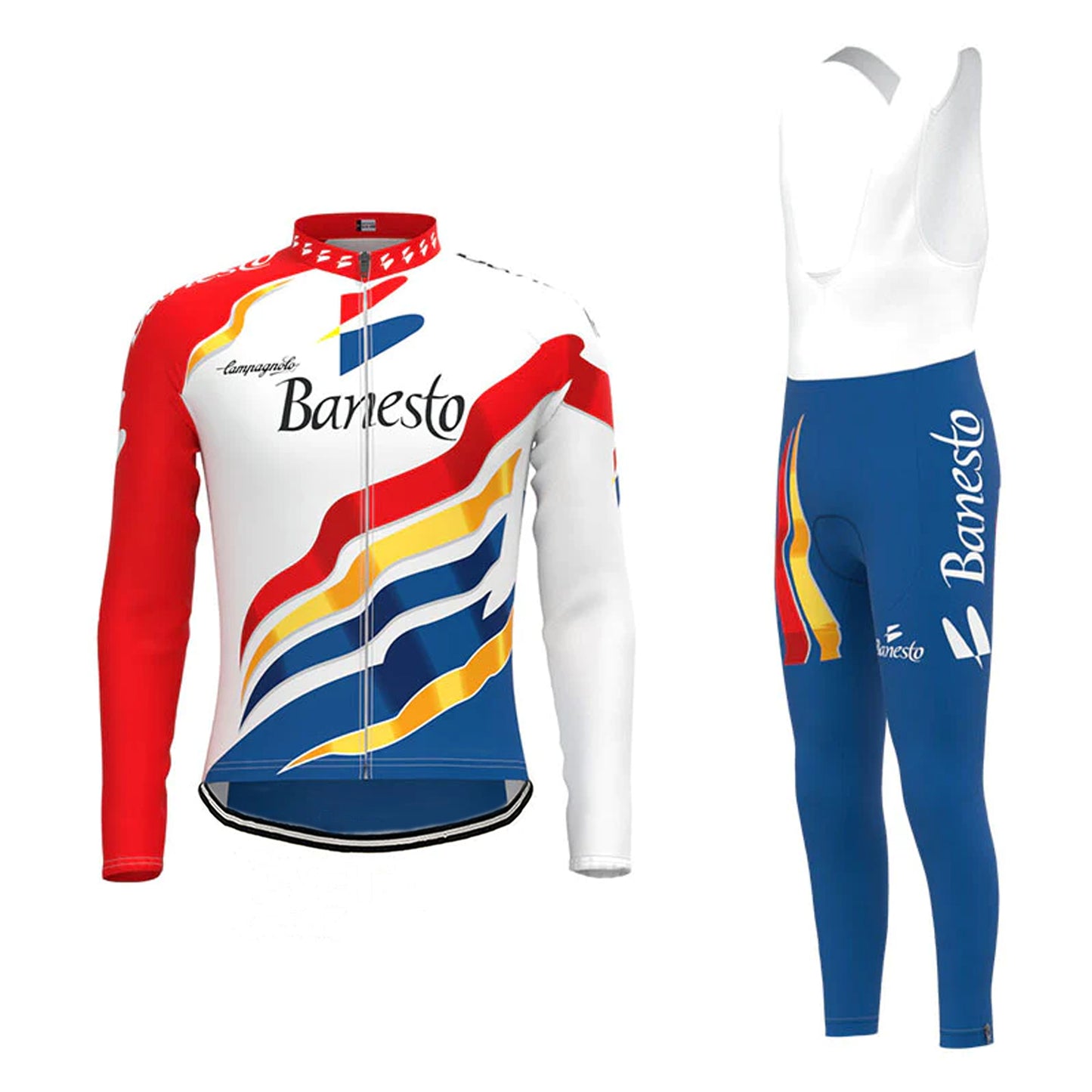 Banesto Colourful Long Sleeve Cycling Jersey Matching Set