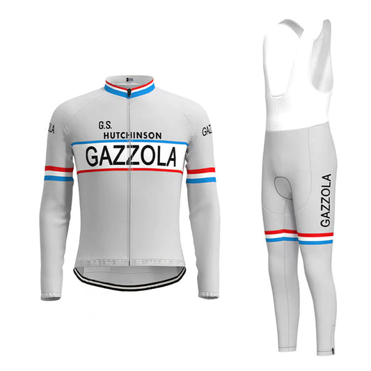 Gazzola Gray Long Sleeve Cycling Jersey Matching Set