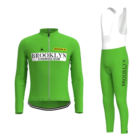 Brooklyn Green Long Sleeve Cycling Jersey Matching Set