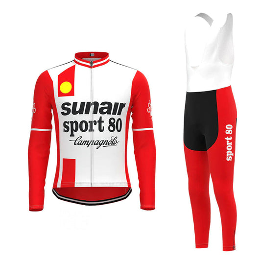 Sunair Sport 80 Red Long Sleeve Cycling Jersey Matching Set