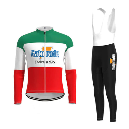 Gatorade Chateau d'Ax Red Long Sleeve Cycling Jersey Matching Set