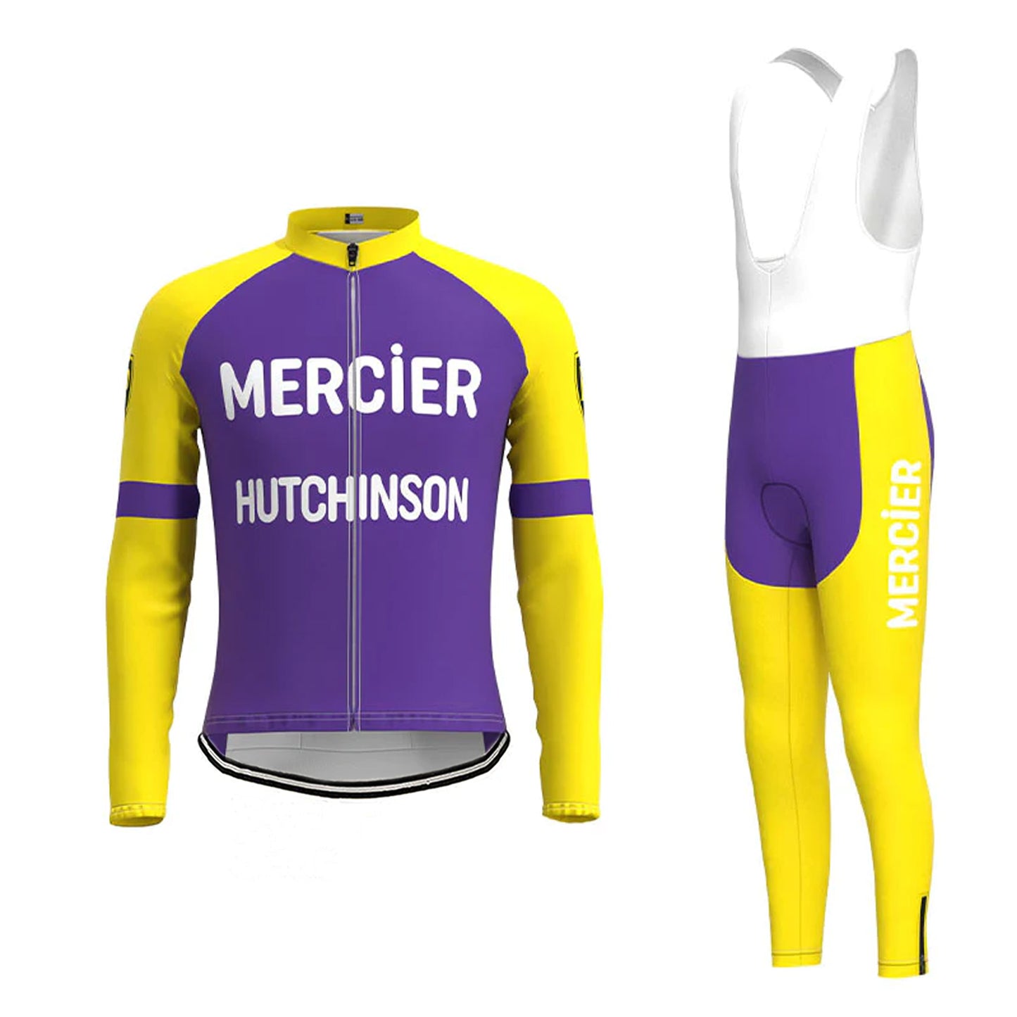 Mercier Hutchinson Purple Long Sleeve Cycling Jersey Matching Set