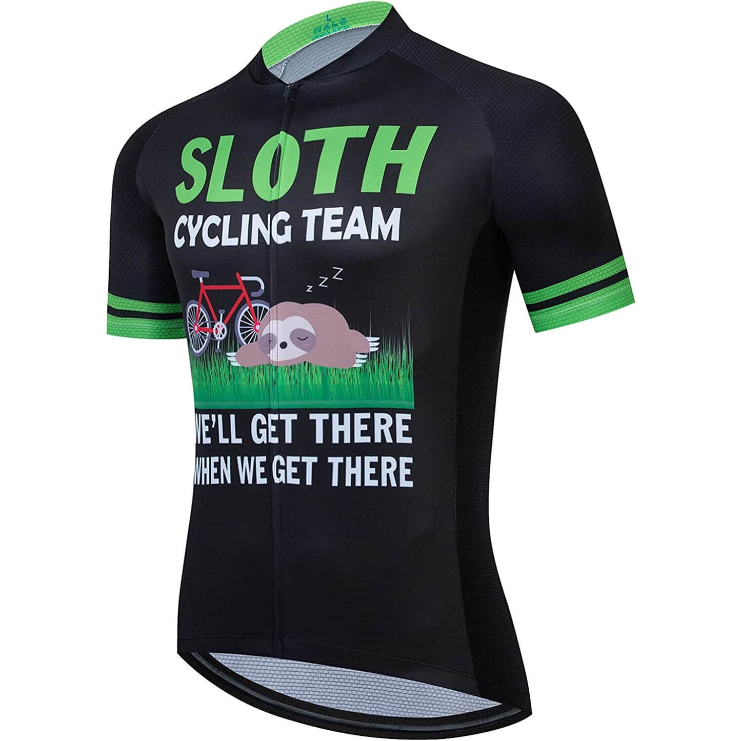 Sleepy Sloth Funny Short Sleeve Cycling Jersey