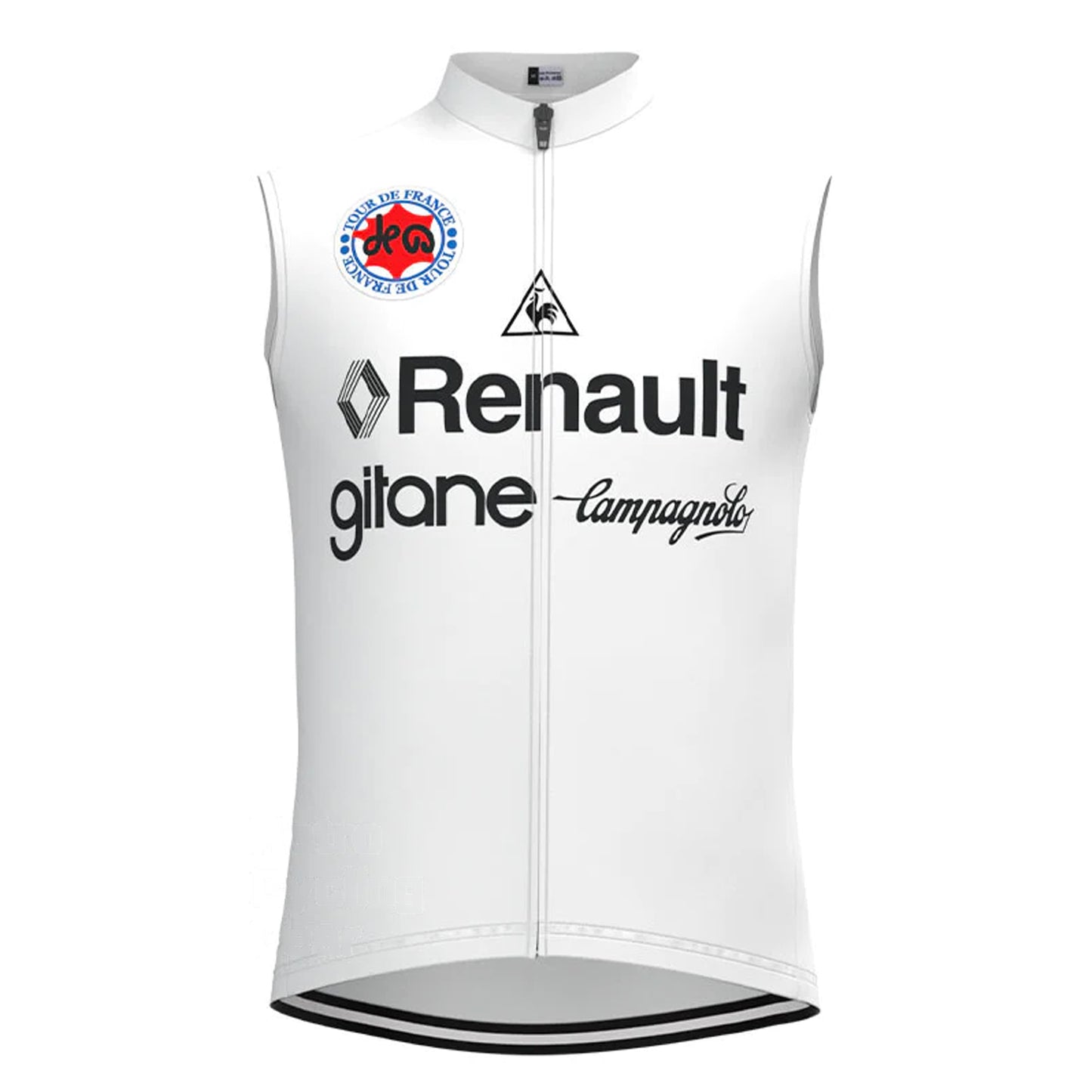 Renault gitane White Retro MTB Cycling Vest